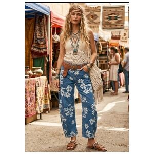 Boutique Barrel Floral Print Jeans